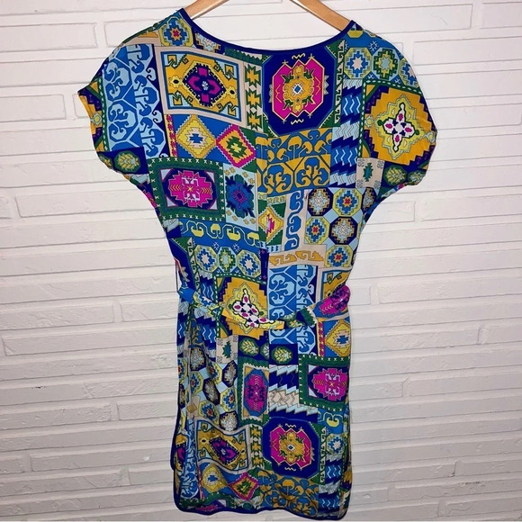 Trina Turk Colorful Patterned Silk Shift Dress, Women’s Size 0 - Picture 5 of 9